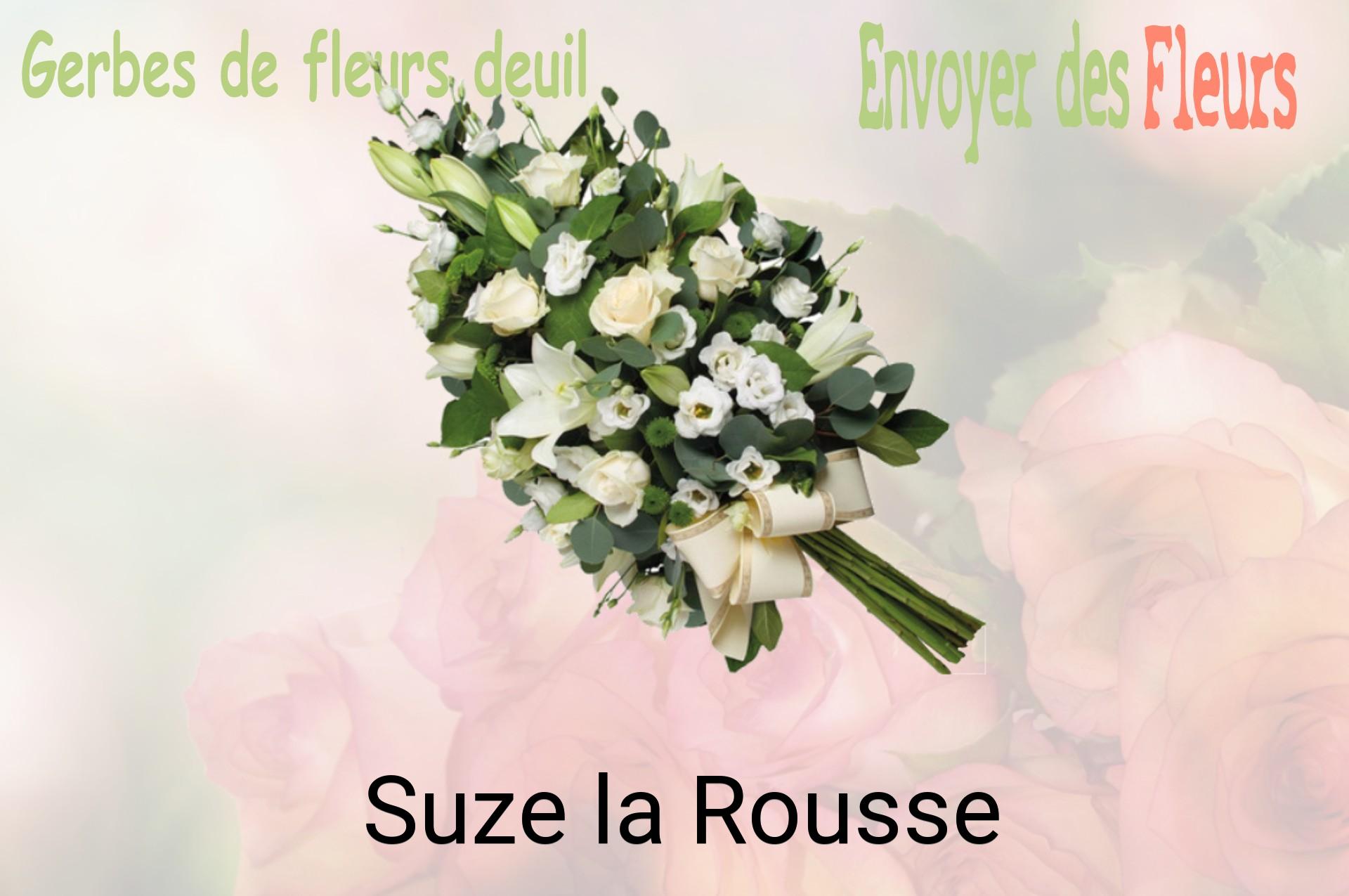 Gerbe de fleurs de deuil livrée à Suze-la-Rousse